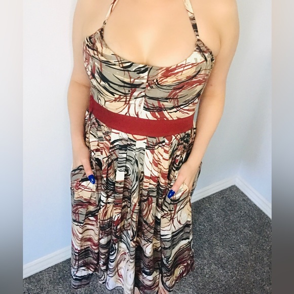 Anthropology Viola Storm Sketch Halter dress - Picture 4 of 7